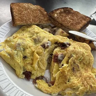 Bacon and cheese omelette