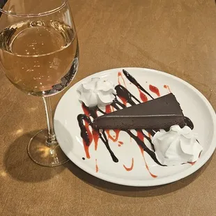 Rose and chocolate cake