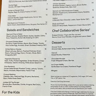 2024 menu for foods