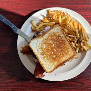The Cowboy Burger and great fries.