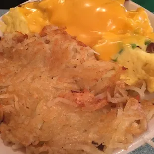 Omelette and hash browns, it was fine