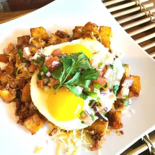 Papas con chorizo.