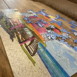 a jigsaw puzzle