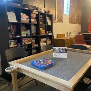 This is a great spot to try out different board games.