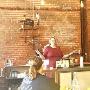 Holly presenting PH Coffee.