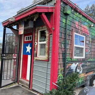 the front of the building