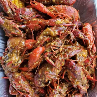 Crawfish in the Whole Boom-Bang Sauce