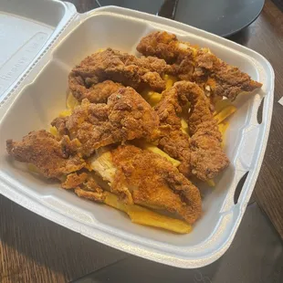 Chicken tenders hard with weird breading
