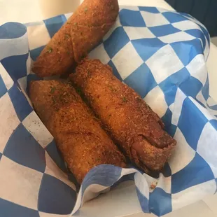 Boudin egg rolls