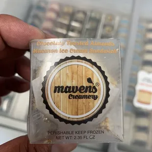 Mini Ice cream sandwich Chocolate covered almonds