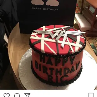a birthday cake on a table