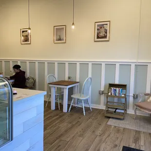 the interior of the bakery