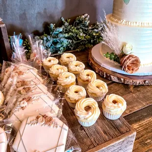 a variety of cupcakes