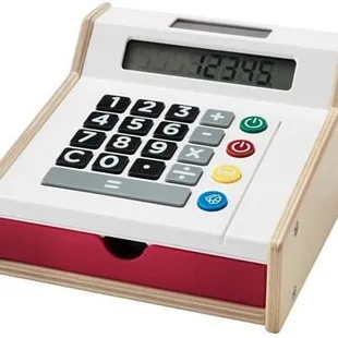 Our son is turning 8 and  He loves this IKEA cashier. We want a cake like this with number 8 repeated on the screen.