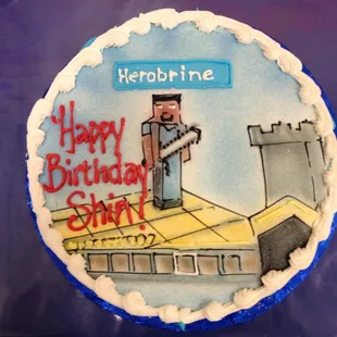 Minecraft cake for my son's 10th birthday