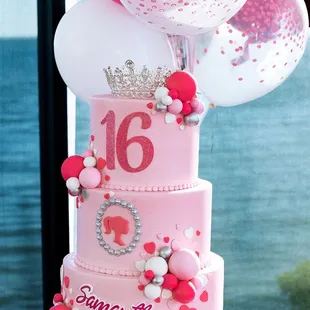 Sweet 16 Barbie Cake
