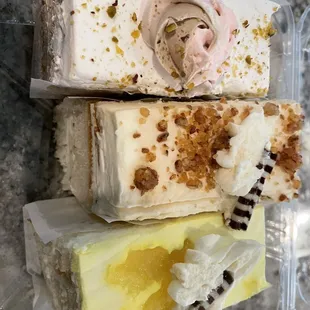 Cassata cake , butterscotch cake and pineapple cake