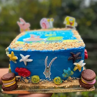 Sponge bob sheet cake