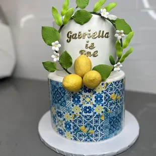 Lemon themed 1st birthday