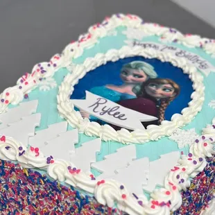 Frozen sheet cake