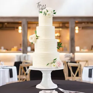 a wedding cake on a table
