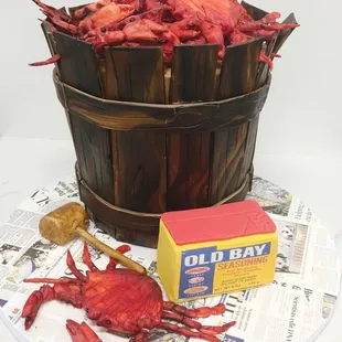 Crab Bushel with Old Bay