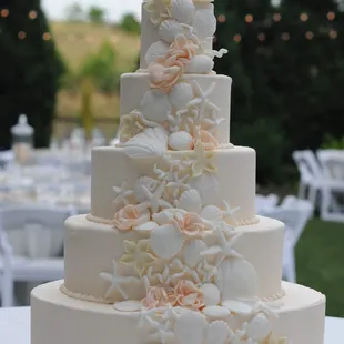the cake studio - shell themed wedding cake