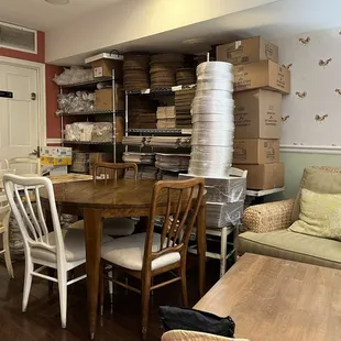 Upstairs eating space