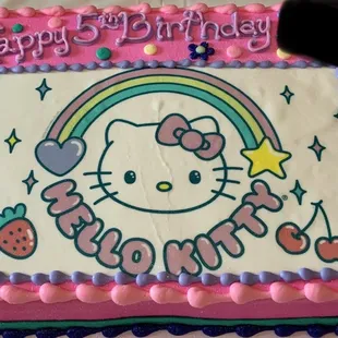 Hello kitty birthday cake - vegan and amazing