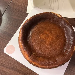 a chocolate pie on a white plate