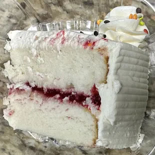 Vanilla-raspberry cake