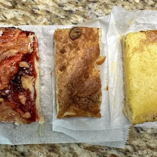 Bars (cherry, apple, and lemon)