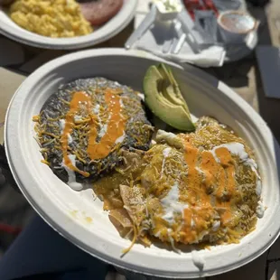 two plates of food