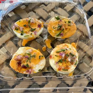 Greek style deviled eggs