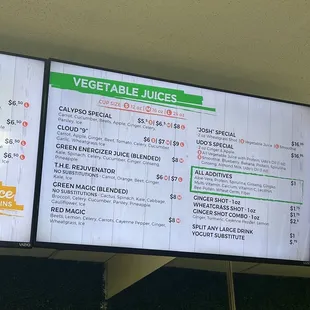 a menu