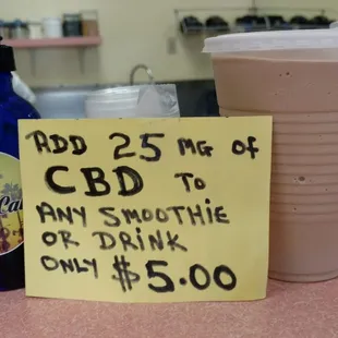 Now serving CBD MOCHA SMOOTHIE
