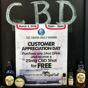 REMINDER REMINDER tomorrow from 11:00am to  2:00pm ONLY  Customer Appreciation Day.