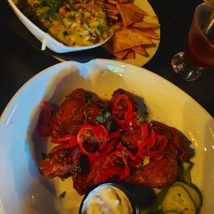Wings, Collard Green Dip
