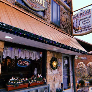 the front of the restaurant