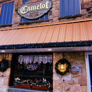 the front of the restaurant