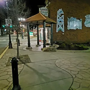 the entrance to the restaurant