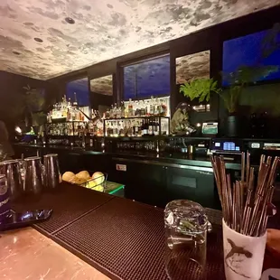 a bar with a lot of counter space