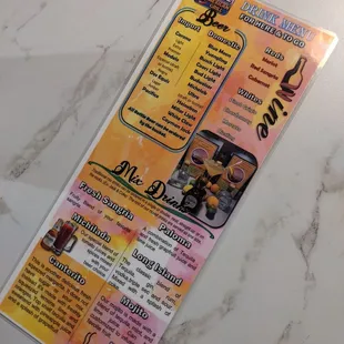 new cocktail menu - side 2