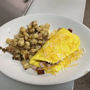 Ham and cheese omelet