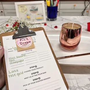 Luxa Rose Gold candle