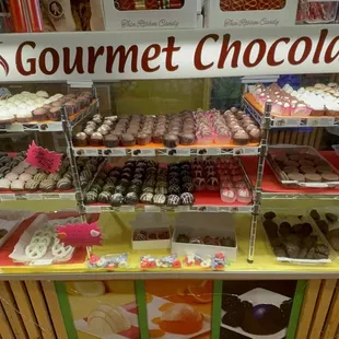 a variety of chocolates