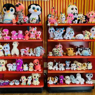 Wide selection of Ty branded toys.