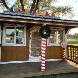 the front of a candy shop