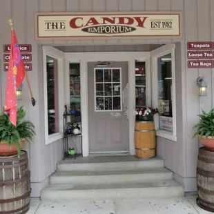 the entrance to the candy emporium