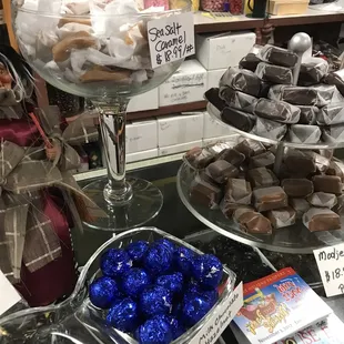 a variety of chocolates